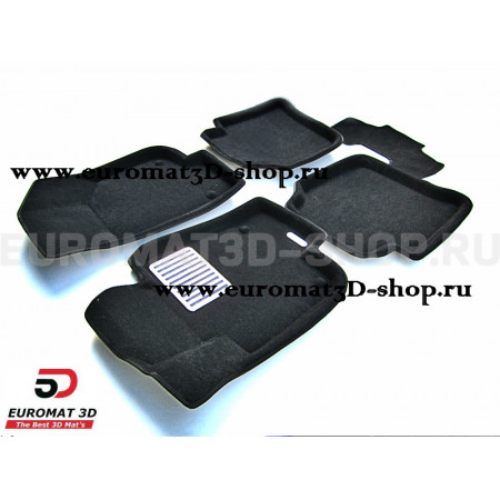 Текстильные 3D коврики Euromat3D Lux в салон для Volkswagen Phaeton (2002-2010) № EM3D-005408