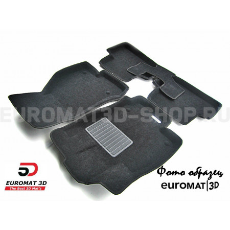 Текстильные 3D коврики Euromat3D Business в салон для Nissan Tiida (2007-2014) № EMC3D-003719