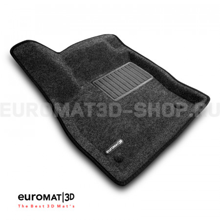 Текстильные 3D коврики Euromat3D Business в салон для Skoda Octavia A7 (2013-2020) № EMC3D-004507G Серые