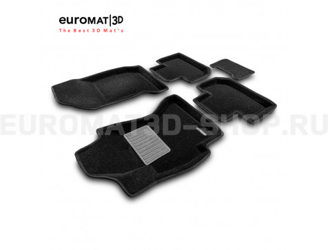 Текстильные 3D коврики Euromat3D Business в салон для Subaru Forester (2012-2018) № EMC3D-004709