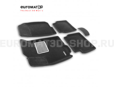 Текстильные 3D коврики Euromat3D Lux в салон для Chevrolet Aveo (2006-2012) № EM3D-001511