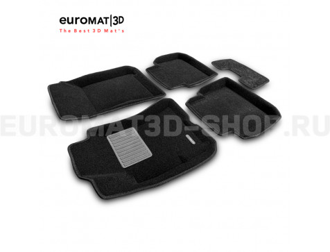 Текстильные 3D коврики Euromat3D Business в салон для Subaru Outback (2002-2009) № EMC3D-004707