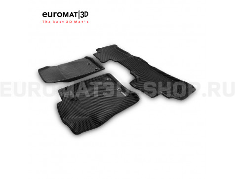3D коврики Euromat3D EVA в салон для Lexus LX570 / LX450D (2012-2021) № EM3DEVA-005140