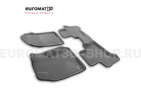 3D коврики Euromat3D EVA в салон для Lexus GX470 (1998-2008) № EM3DEVA-005121G Серый