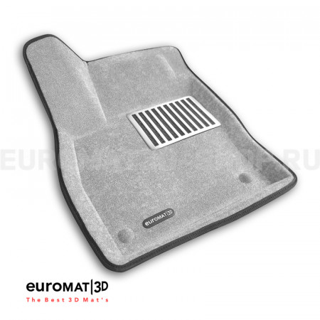 Текстильные 3D коврики Euromat3D Lux в салон для Skoda Octavia A7 (2013-2020) № EM3D-004507S Светло-серые